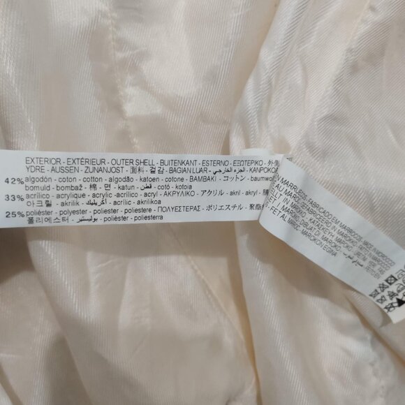 Zara Womens Cotton Tweed Long Sleeve Double Breasted Blazer size XL - Picture 13 of 15